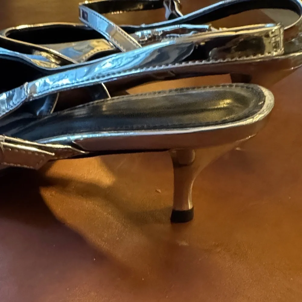 Silver Women's Slingback Heels